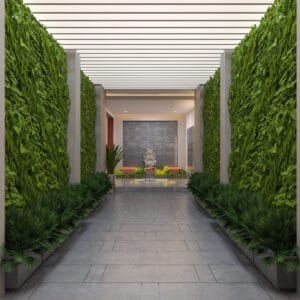 vertical garden entrance